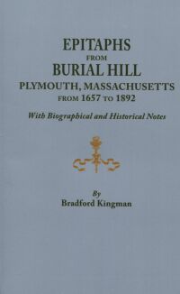 Cover image: Epitaphs from Burial Hill, Plymouth, Massachusetts, from 1657 to 1892 1st edition 9780806307800