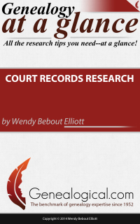 Omslagafbeelding: Genealogy at a Glance: Court Records Research 1st edition 9780806319865
