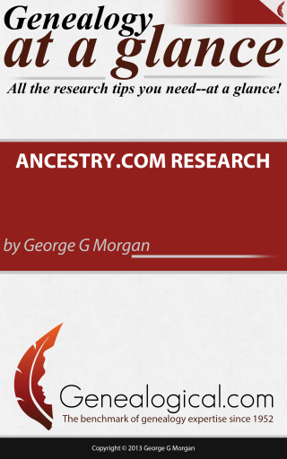 Cover image: Genealogy at a Glance: Ancestry.com Research 1st edition 9780806319834