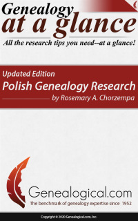 Cover image: Genealogy at a Glance: Polish Genealogy Research. Updated Edition 2nd edition 9780806321042