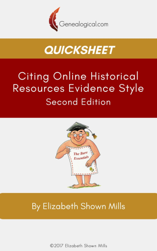 Cover image: QuickSheet: Citing Online Historical Resources Evidence Style. Second Edition 2nd edition 9780806320267