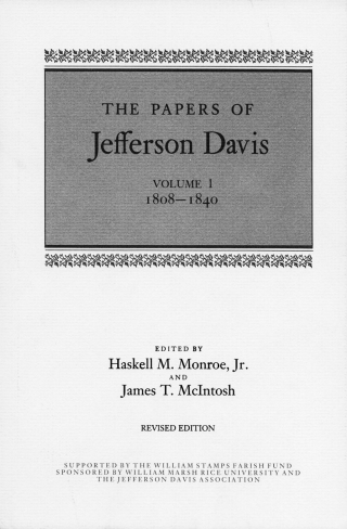 Omslagafbeelding: The Papers of Jefferson Davis 9780807158630