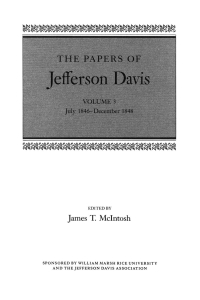 Imagen de portada: The Papers of Jefferson Davis 9780807107867
