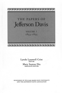 Cover image: The Papers of Jefferson Davis 9780807158746