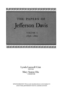 Imagen de portada: The Papers of Jefferson Davis 9780807158784