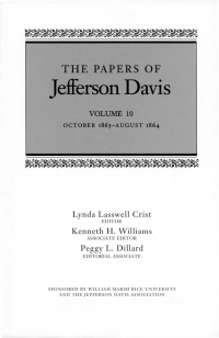 Imagen de portada: The Papers of Jefferson Davis 9780807158906