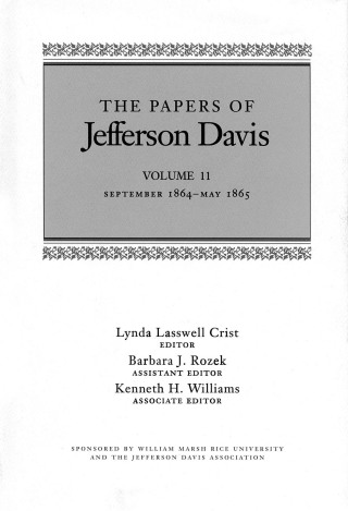 Cover image: The Papers of Jefferson Davis 9780807158913