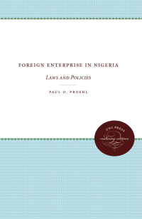 Imagen de portada: Foreign Enterprise in Nigeria 1st edition 9780807809532