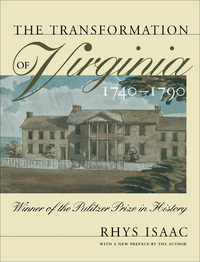 Cover image: The Transformation of Virginia, 1740-1790 9780807848142