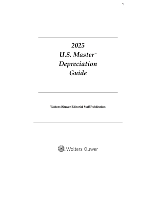 Cover image: U.S. Master Depreciation Guide (2025) 25th edition 9780808060512