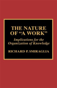 Cover image: The Nature of 'A Work' 9780810840379
