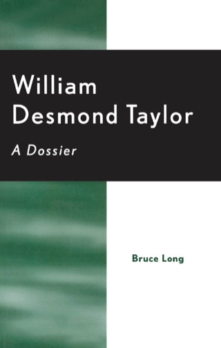 Cover image: William Desmond Taylor 9780810841710