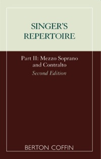 Cover image: The Singer's Repertoire, Part II 2nd edition 9780810841901