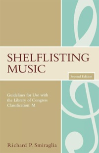 Cover image: Shelflisting Music 2nd edition 9780810854185