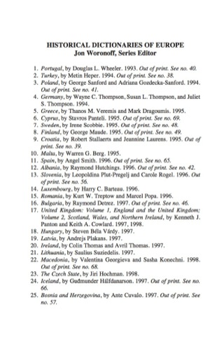 Cover image: Historical Dictionary of Austria 2nd edition 9780810855922
