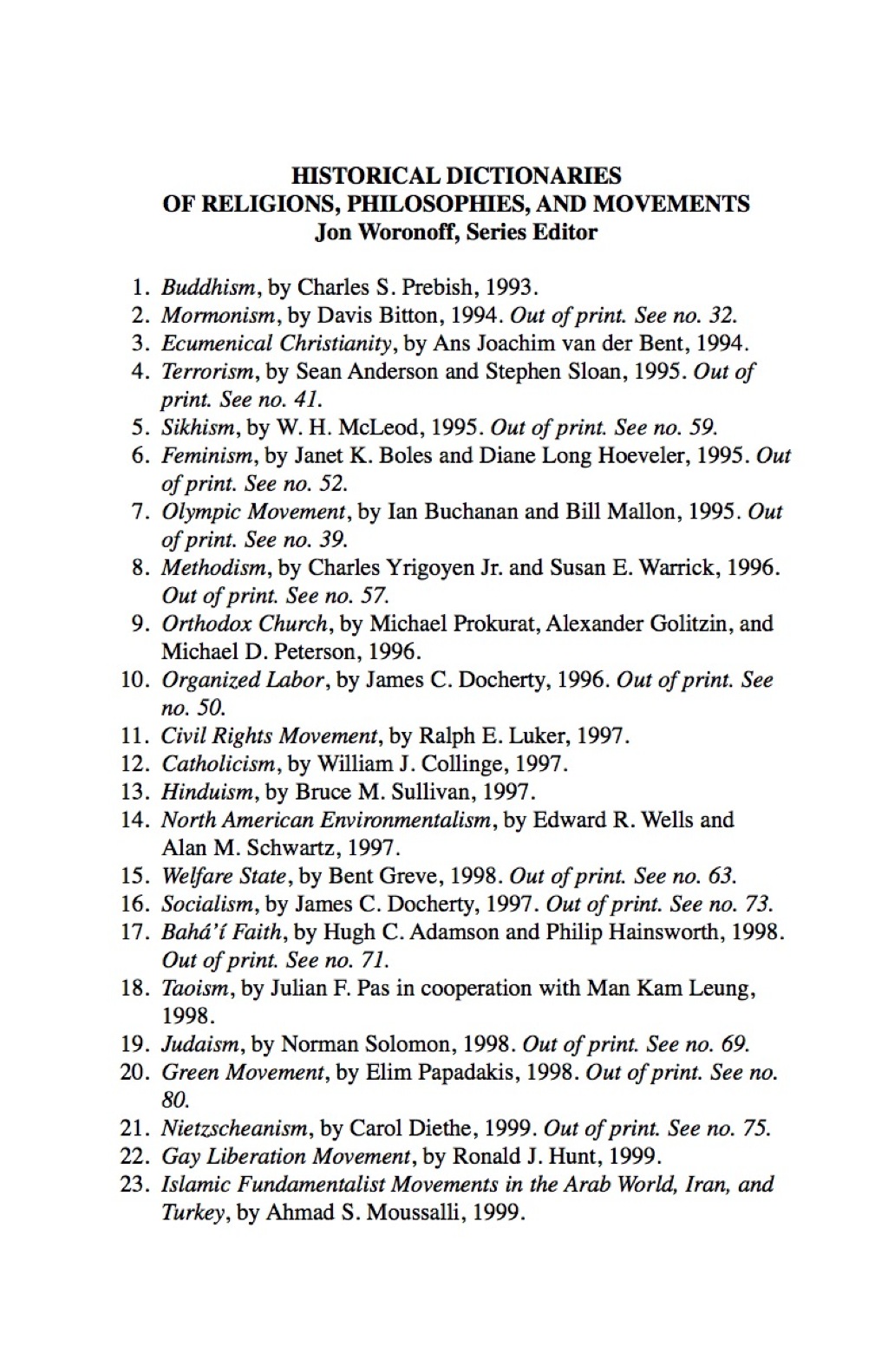 Historical Dictionary of Environmentalism