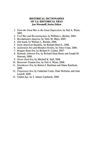 Cover image: Historical Dictionary of the Gilded Age 9780810858299