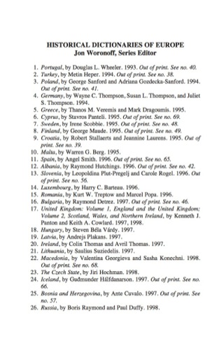 Cover image: Historical Dictionary of Modern Greece 9780810859982