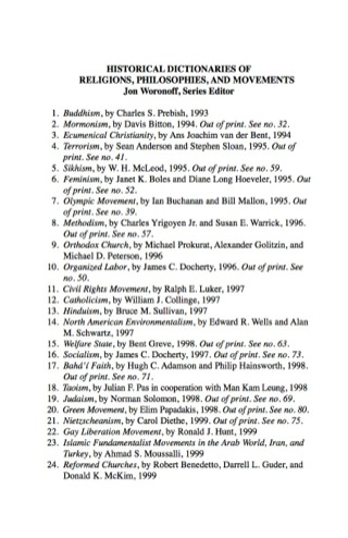 Cover image: Historical Dictionary of Jehovah's Witnesses 9780810860742
