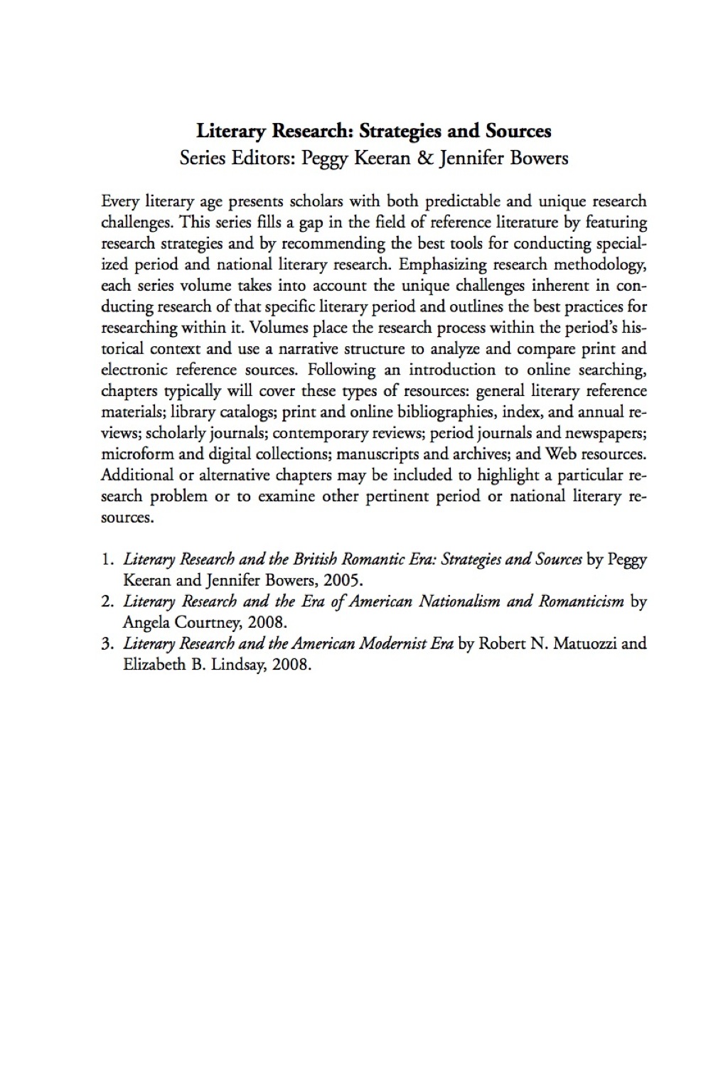 Literary Research and the American Modernist Era