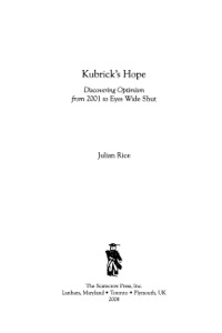 Cover image: Kubrick's Hope 9780810862067