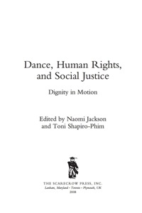 Imagen de portada: Dance, Human Rights, and Social Justice 9780810861497