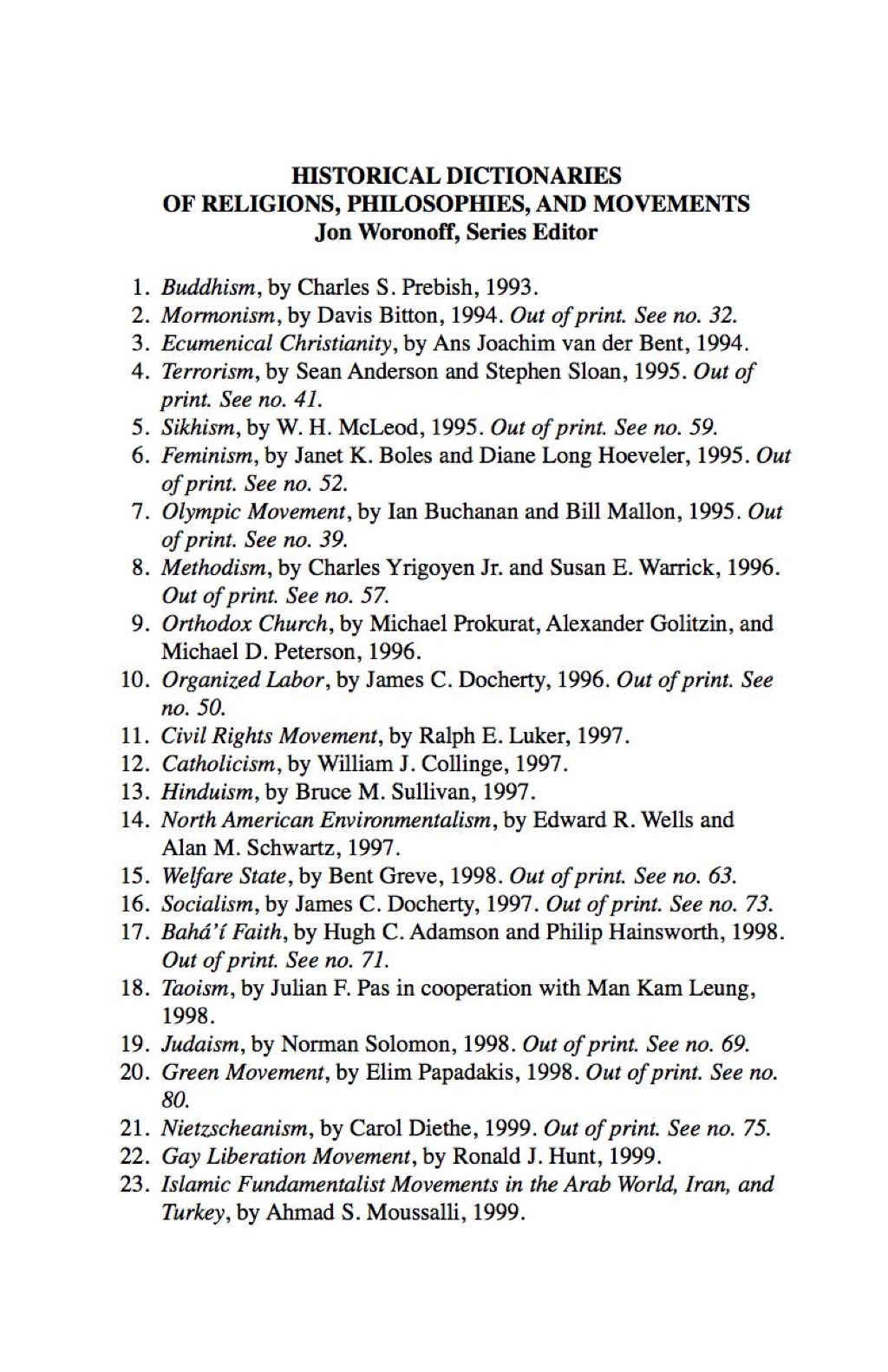 Historical Dictionary of Environmentalism