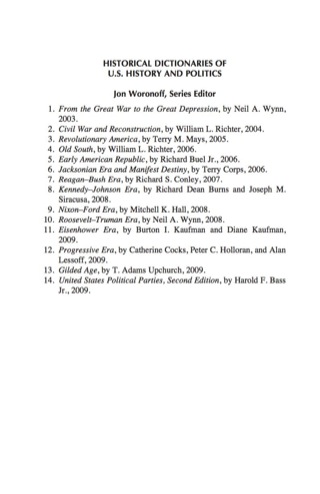 Cover image: Historical Dictionary of United States Political Parties 2nd edition 9780810855991
