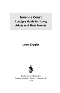 Cover image: Juvenile Court 9780810861275