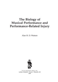 Cover image: The Biology of Musical Performance and Performance-Related Injury 9780810863583