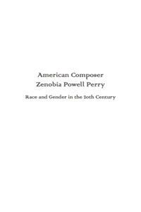 Cover image: American Composer Zenobia Powell Perry 9780810863767
