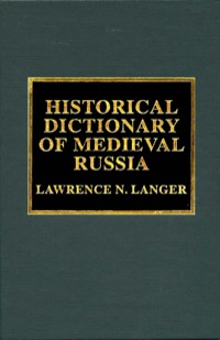 Immagine di copertina: Historical Dictionary of Medieval Russia 9780810840805
