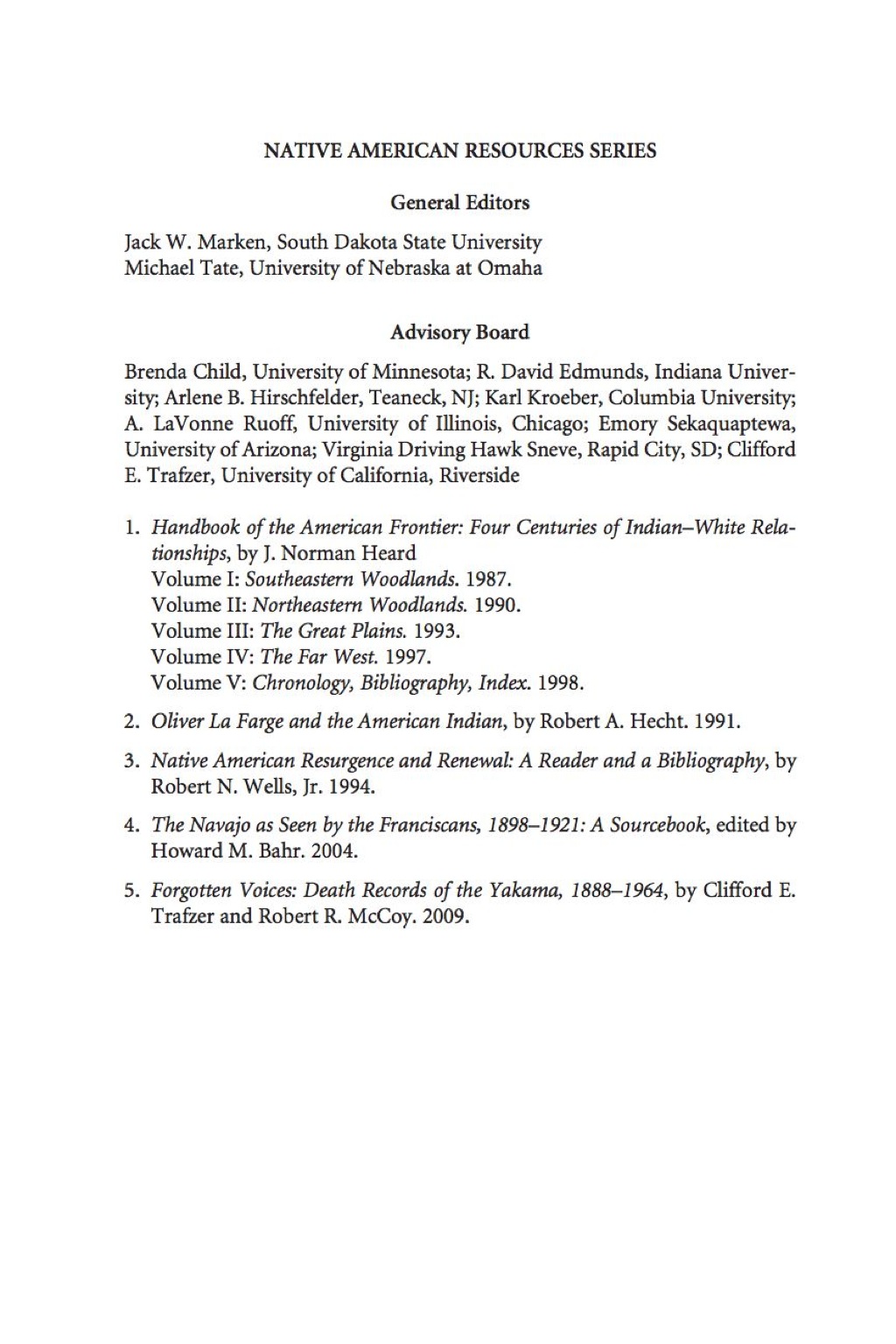 Forgotten Voices Death Records of the Yakama, 1888-1964