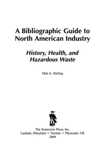 Imagen de portada: A Bibliographic Guide to North American Industry 9780810867017