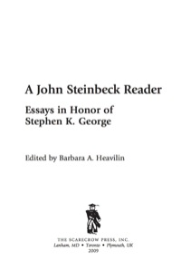 Cover image: A John Steinbeck Reader 9780810866997