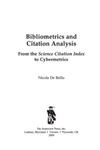 Cover image: Bibliometrics and Citation Analysis 9780810867130