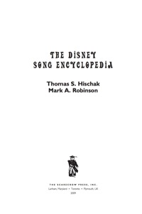 Imagen de portada: The Disney Song Encyclopedia 9780810869370