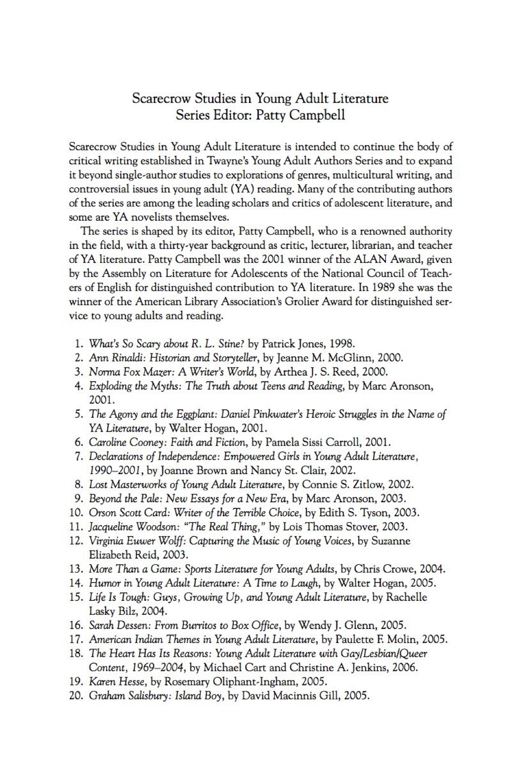 Animals in Young Adult Fiction