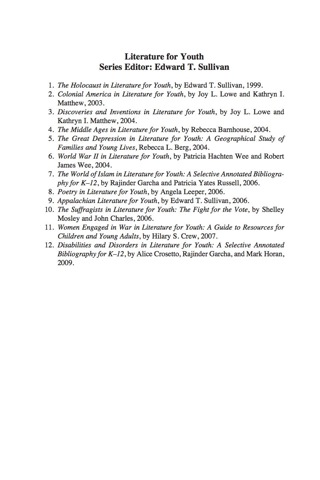 Cover image: Disabilities and Disorders in Literature for Youth 9780810859777