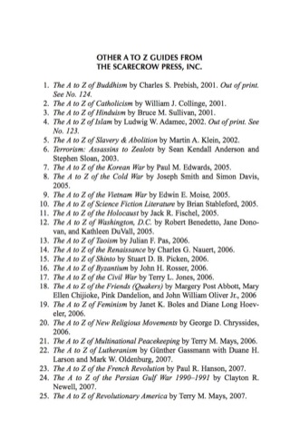 Cover image: The A to Z of Buddhism 1st edition 9780810871618