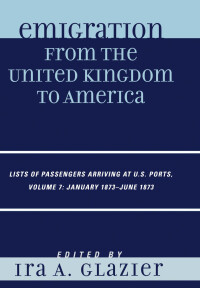 Omslagafbeelding: Emigration from the United Kingdom to America 9780810861688