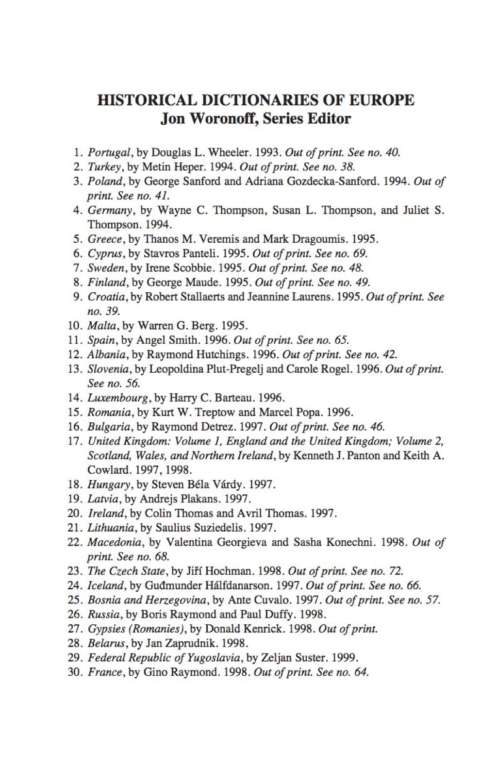 Historical Dictionary of Croatia 3rd Edition