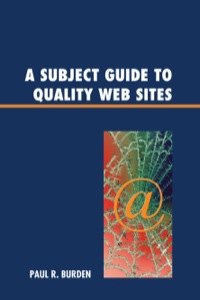 Cover image: A Subject Guide to Quality Web Sites 9780810876941