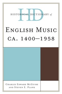 Omslagafbeelding: Historical Dictionary of English Music 9780810857506