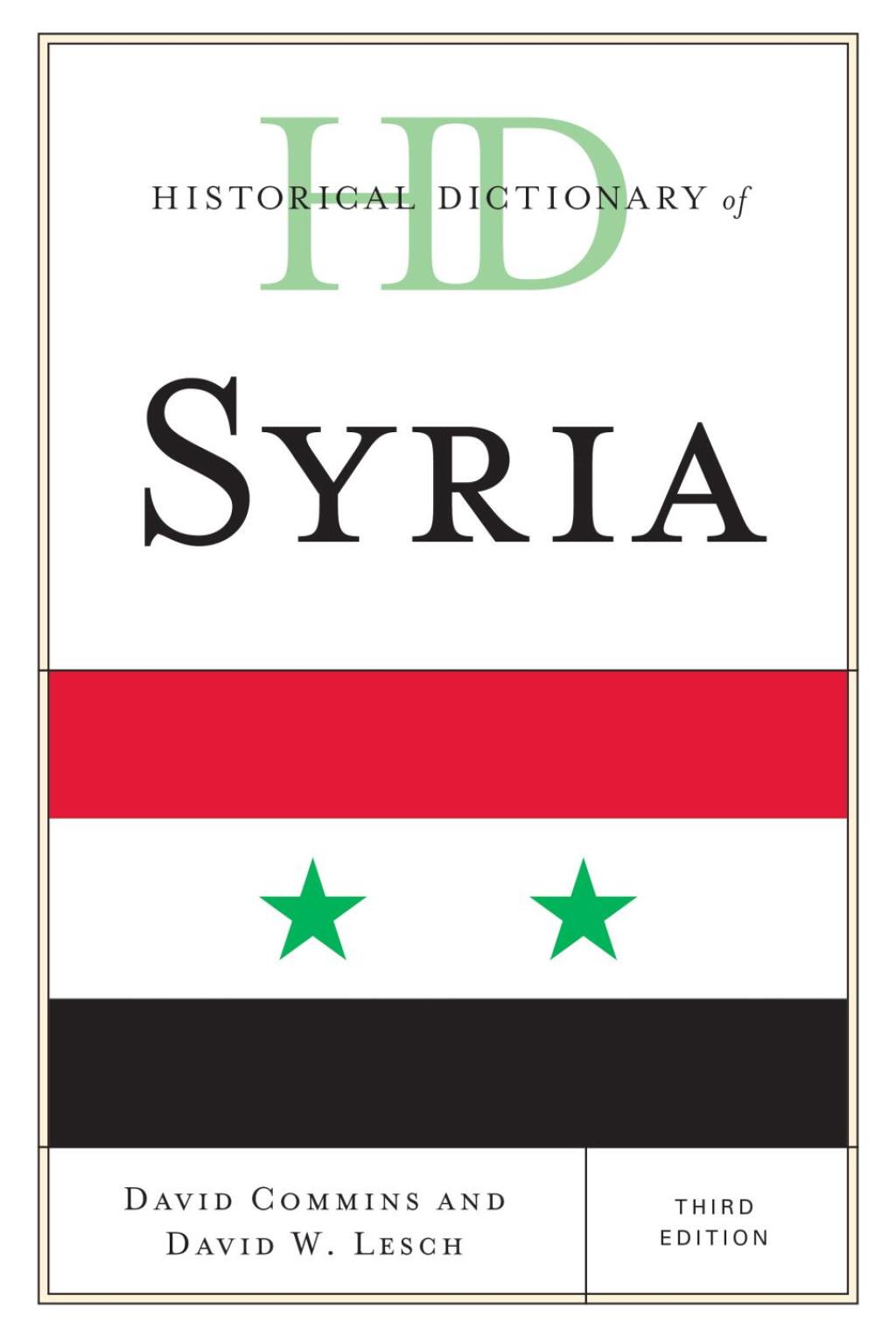 Historical Dictionary of Syria 3rd Edition