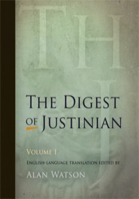 صورة الغلاف: The Digest of Justinian, Volume 1 9780812220339
