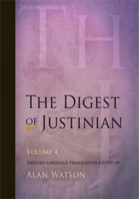 表紙画像: The Digest of Justinian, Volume 4 9780812220360