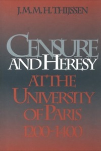 Imagen de portada: Censure and Heresy at the University of Paris, 1200-1400 9780812233186