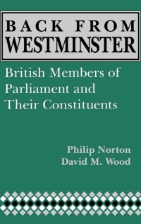 Cover image: Back from Westminster 1st edition 9780813118345