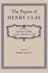 Imagen de portada: The Papers of Henry Clay 9780813100579